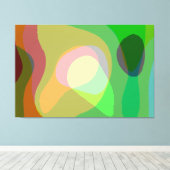 Groovy Retro Abstract art 710 Canvas Afdruk (Insitu (Houten vloer))