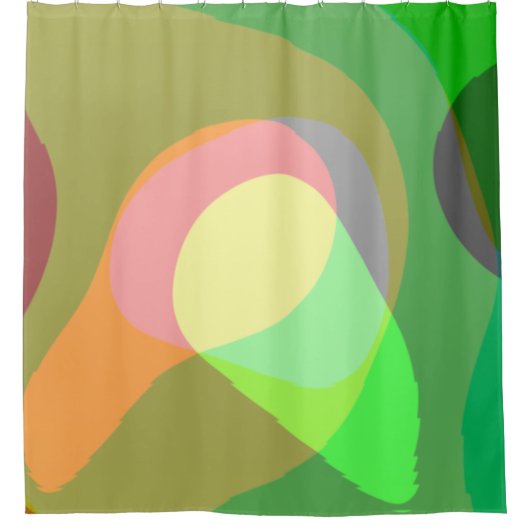 Groovy Retro Abstract art 710 Douchegordijn (Voorkant)