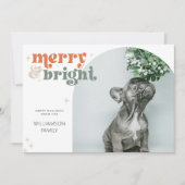 Groovy Retro Arch Foto Vrolijk & Helder Feestdagenkaart (Voorkant)