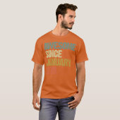 Groovy Retro Awesome Since January 1979 funny T-shirt (Voorkant volledig)