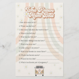 groovy retro baby shower die het beste bij mam wee