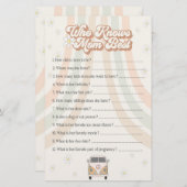 groovy retro baby shower die het beste bij mam wee (Voorkant / Achterkant)