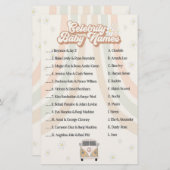 groovy retro baby shower game beroemdheden (Voorkant / Achterkant)