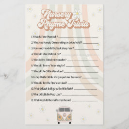 groovy retro baby shower nursery rhyme game