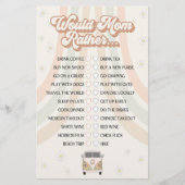 groovy retro baby shower wil liever een spelletje (Voorkant)