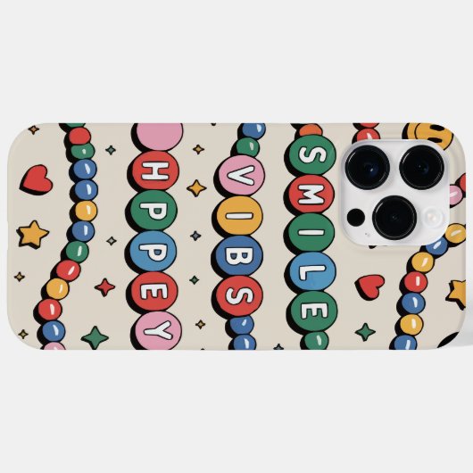 Groovy Retro Bead Armband Vibes iPhone Case (Achterkant (horizontaal))