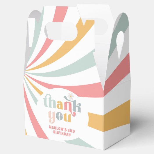 Groovy Retro Bedankt Bedankdoosjes (Geopend)