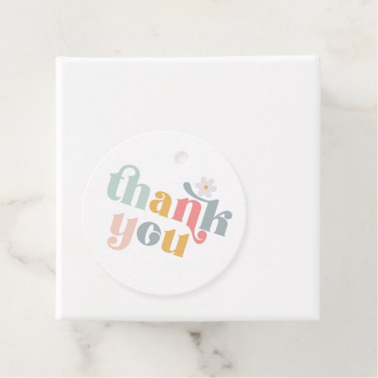 Groovy Retro Bedankt Bedankjes Labels (In situ)