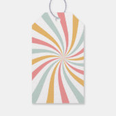 Groovy Retro Bedankt Cadeaulabel (Achterkant)