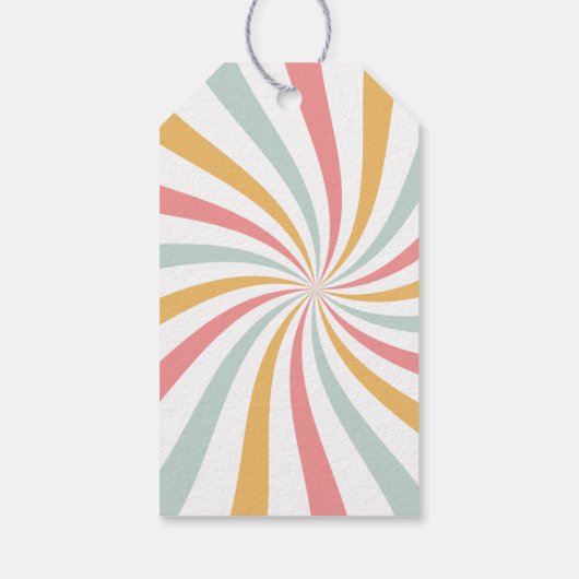 Groovy Retro Bedankt Cadeaulabel (Achterkant)