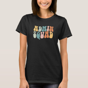 Groovy Retro Beheersquad Schoolsecretaris Retro Va T-shirt