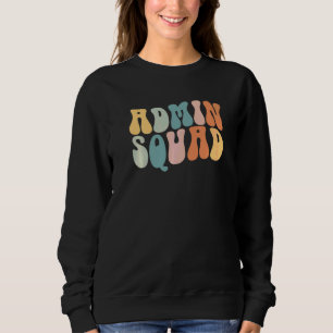 Groovy Retro Beheersquad Schoolsecretaris Retro Va Trui