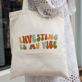 Groovy Retro Beleggen is Mijn Vibe, Financieel Beh Tote Bag
