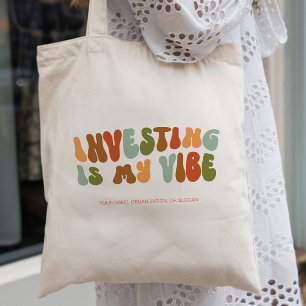 Groovy Retro Beleggen is Mijn Vibe, Financieel Beh Tote Bag