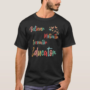Groovy Retro Believer Motivator Informator T-shirt
