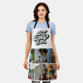 Groovy Retro Best Papa Ever Nine Foto Schort (Gedragen)