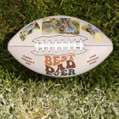 Groovy Retro Beste pap ooit 3 Foto gepersonaliseer American Football