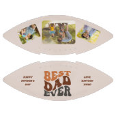 Groovy Retro Beste pap ooit 3 Foto gepersonaliseer American Football (Panelen)