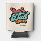 Groovy Retro Beste vader ooit Fotovaders Dag Blikjeskoeler (Voorkant)
