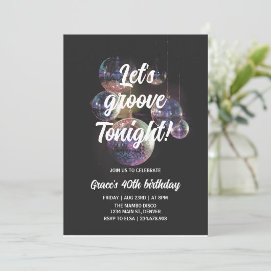 Groovy Retro Birthday Kaart (Staand voorkant)