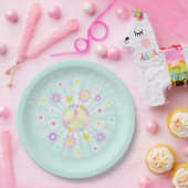 Groovy Retro Birthday Papieren Bordje (Feest)