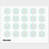Groovy Retro Birthday Ronde Sticker (Vel)