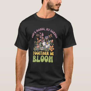 Groovy Retro Bloem Christian Tuinieren Ontwerp T-shirt