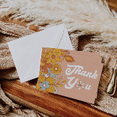 Groovy Retro Bloem Dank je kaart