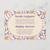 Groovy Retro bloemenboeken voor Baby Display Douch Informatiekaartje (Voorkant)