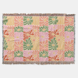 Groovy Retro Bloemstuk Deken