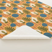 Groovy Retro Bloemstuk Sherpa Deken (3/4)