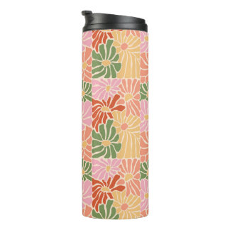 Groovy Retro Bloemstuk Thermosbeker