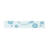 Groovy Retro Blue Circles 70s Nostalgische bruilof Uitnodigingen Wikkel (Vlak)