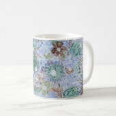 Groovy Retro Blue Protea en Daisy Mok (Voorkant rechts)