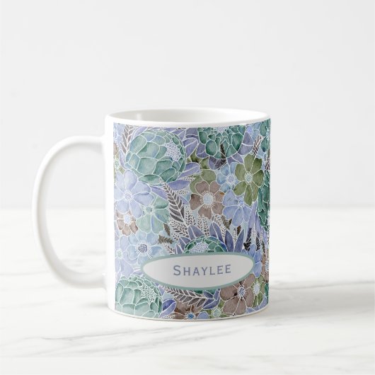 Groovy Retro Blue Protea en Daisy Mok (Links)