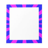 Groovy Retro Blue & Roze achtergrond Notitieblok (Voorkant)
