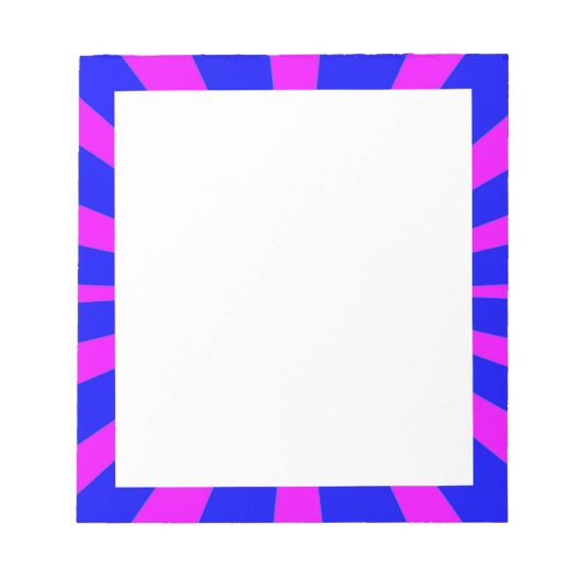 Groovy Retro Blue & Roze achtergrond Notitieblok (Voorkant)