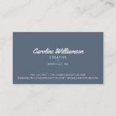 Groovy Retro Blue Yellow Wavy Lines Trendy Visitekaartje (Voorkant)