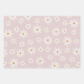 Groovy Retro Blush Roze Daisy Inpakpapier Vel (Voorkant 3)