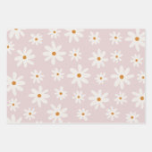 Groovy Retro Blush Roze Daisy Inpakpapier Vel (Voorkant 2)