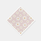 Groovy Retro Blush Roze Daisy Servet (Hoek)