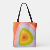 Groovy Retro Bogen Canvas Tas (Achterkant)