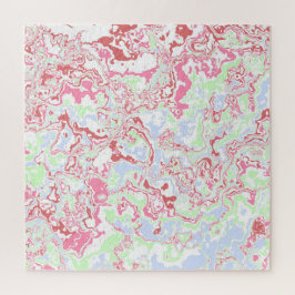 Groovy Retro Boho Eclectische Funky Kleurrijk Marm Legpuzzel