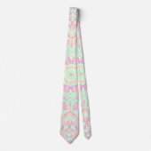 Groovy Retro Boho Hippie Vintage Pastel Mandala Stropdas (Voorkant)