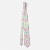 Groovy Retro Boho Hippie Vintage Pastel Mandala Stropdas (Achterkant)