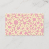 Groovy Retro Boho Roos Botanische Trendy Visitekaartje (Achterkant)