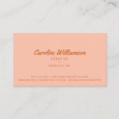 Groovy Retro Boho verbrand Sinaasappel botanische  Visitekaartje (Voorkant)