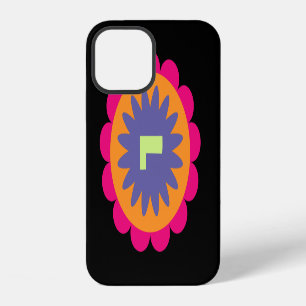 Groovy Retro Botanische Patroon Kunstwerk iPhone 12 Hoesje