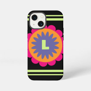 Groovy Retro Botanische Patroon Kunstwerk iPhone 13 Mini Hoesje