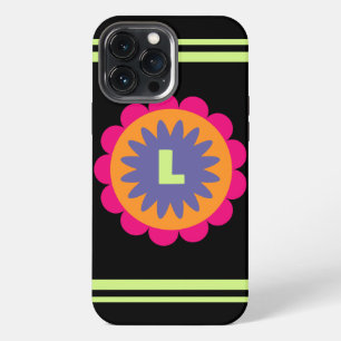 Groovy Retro Botanische Patroon Kunstwerk iPhone 13 Pro Max Hoesje